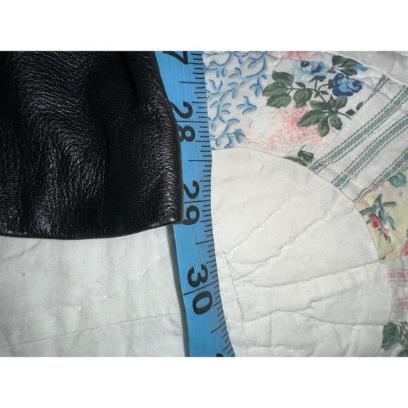 VINTAGE 90's EMANUEL UNGARO LIBERTE BLACK LEATHER PANTS 6 - Picture 7 of 8